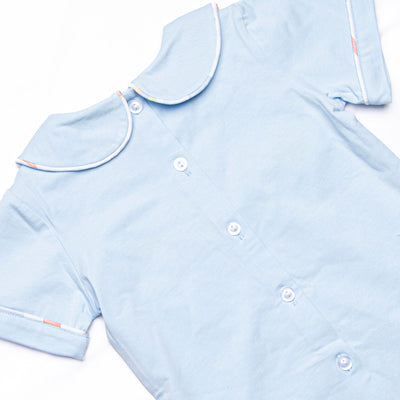 Lessons Learned Applique Diaper Set, Blue