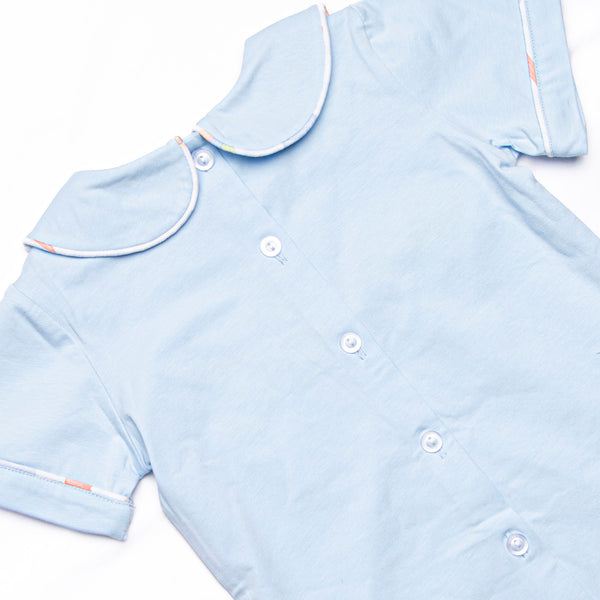 Lessons Learned Applique Diaper Set, Blue