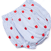 Grade School Gala Embroidered Diaper Set, Blue