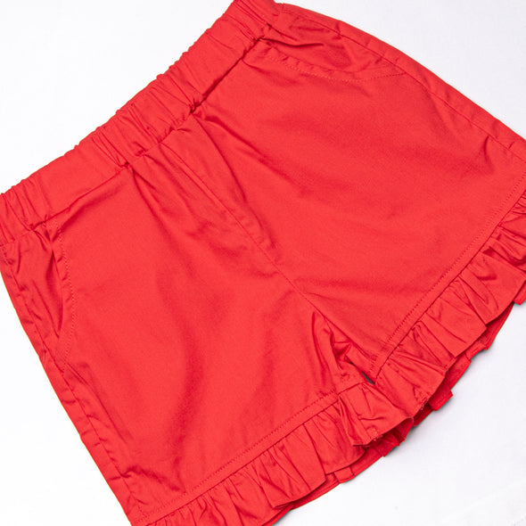 Banner Yet Wave Embroidered Ruffle Short Set, Blue
