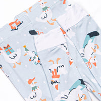 Gifting Geese Bamboo Pajama Set, Mint