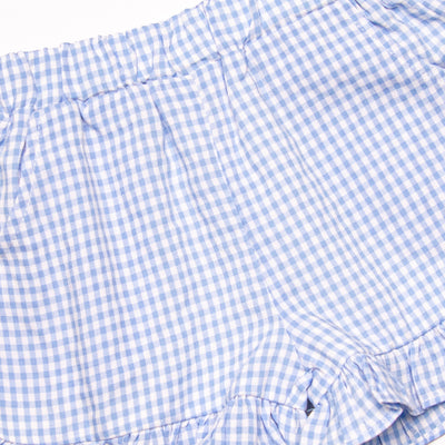 Woven Girl Ruffle Pocket Shorts