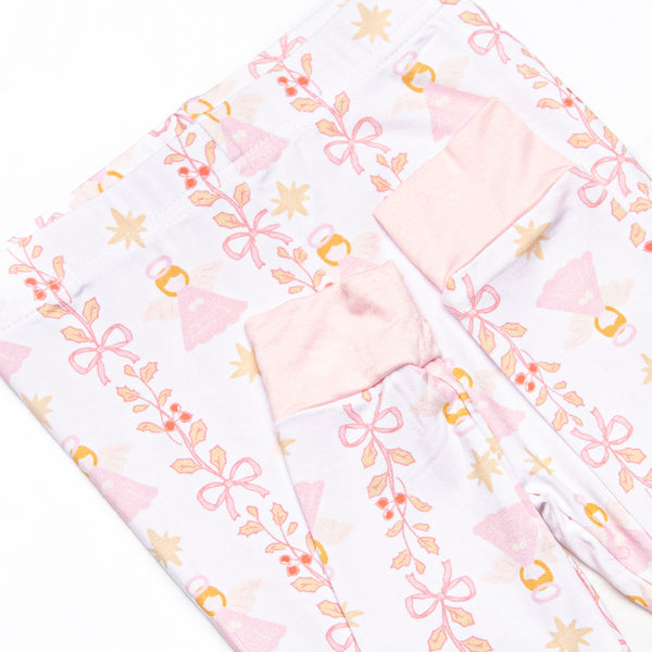 Christmas Angel Bamboo Pajama Set, Pink