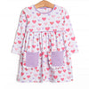 Hearts Galore Pocket Dress, Purple