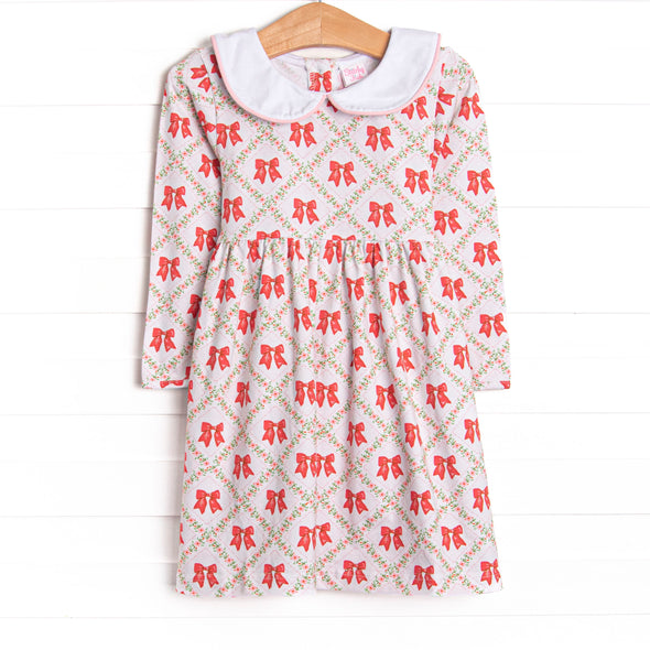 Quaintly Quilted Dress, Pink