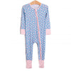 Valentine Blues Bamboo Zippy Pajama, Blue