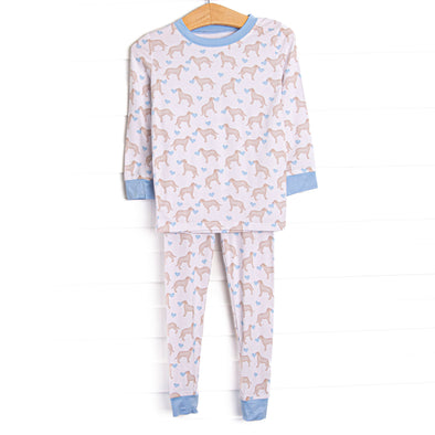 Labs with Love Bamboo Pajama Set, Blue