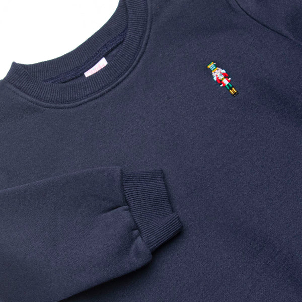 Sugar Plum Soldier Embroidered Sweatshirt, Navy