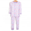 X's and O's Bamboo Pajama Set, Purple