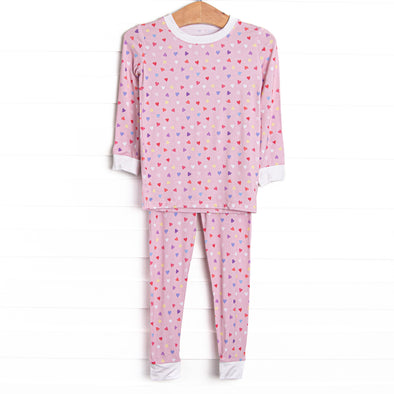 Conversation Cutie Bamboo Pajama Set, Pink