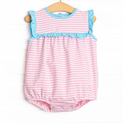 Bonnie Bubble, Aqua and Light Pink Stripe