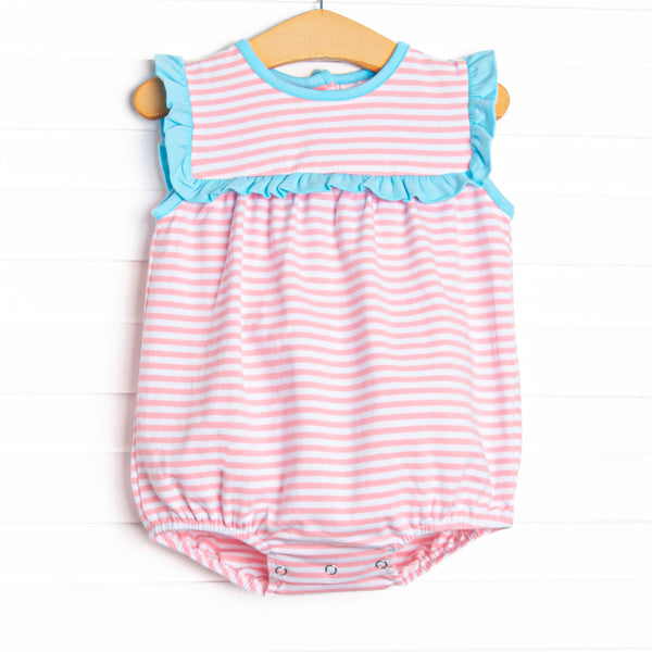 Bonnie Bubble, Aqua and Light Pink Stripe