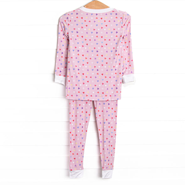 Conversation Cutie Bamboo Pajama Set, Pink