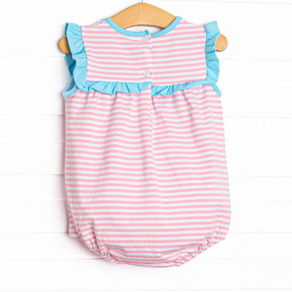 Bonnie Bubble, Aqua and Light Pink Stripe