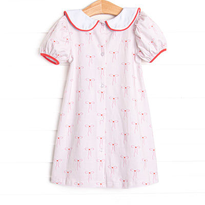 Be Mine Bow Dress, Red