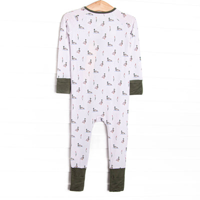 Migrating Mallard Bamboo Zippy Pajama, Green