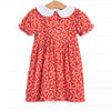 Hand-Drawn Hearts Dress, Red