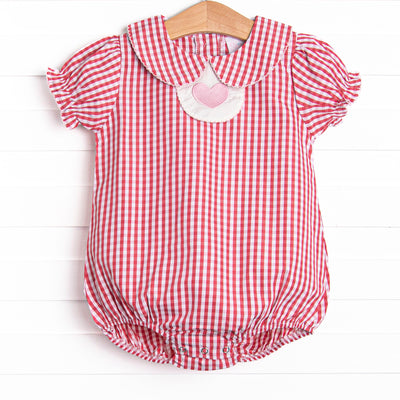 Forget Me Not Embroidered Bubble, Red