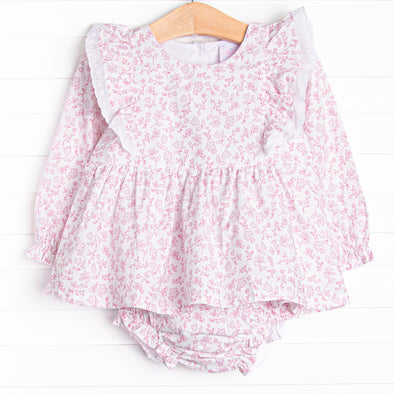 Pink Willow Diaper Set, Pink