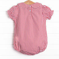 Forget Me Not Embroidered Bubble, Red