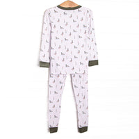 Migrating Mallard Bamboo Pajama Set, Green