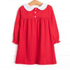 Heartfelt Note Applique Dress, Red