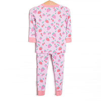 Strawberry Slumber Bamboo Pajama Set, Pink