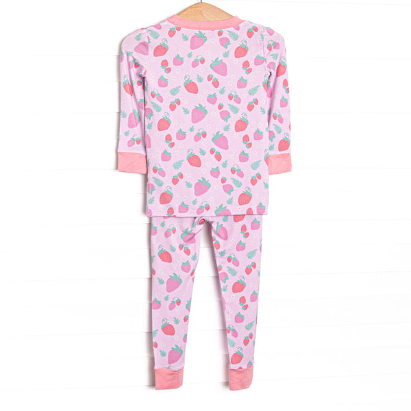 Strawberry Slumber Bamboo Pajama Set, Pink
