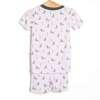Migrating Mallard Bamboo Pajama Short Set, Green