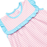 Bonnie Bubble, Aqua and Light Pink Stripe