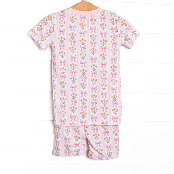 Bedtime Bouquets Bamboo Pajama Short Set, Pink