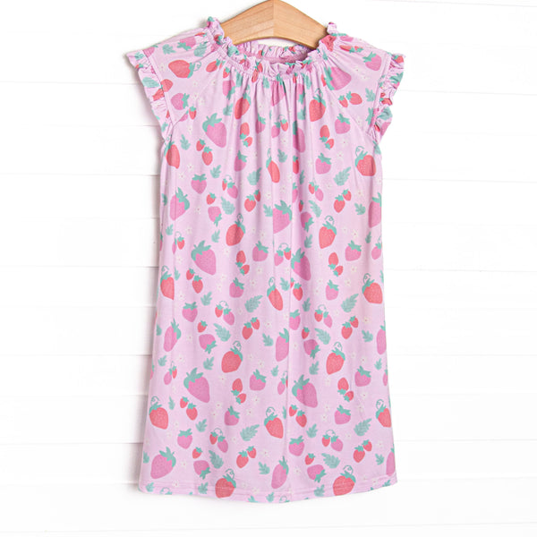 Strawberry Slumber Bamboo Night Gown, Pink