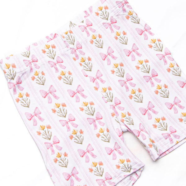 Bedtime Bouquets Bamboo Pajama Short Set, Pink