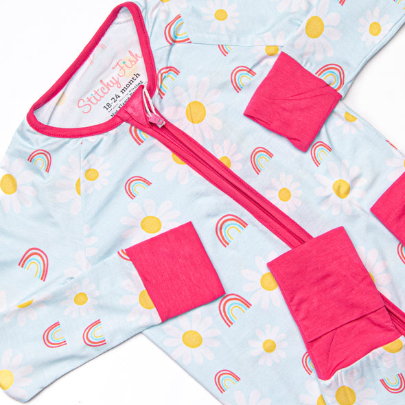 Field of Dreams Bamboo Zippy Pajama, Blue