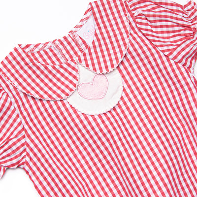 Forget Me Not Embroidered Bubble, Red
