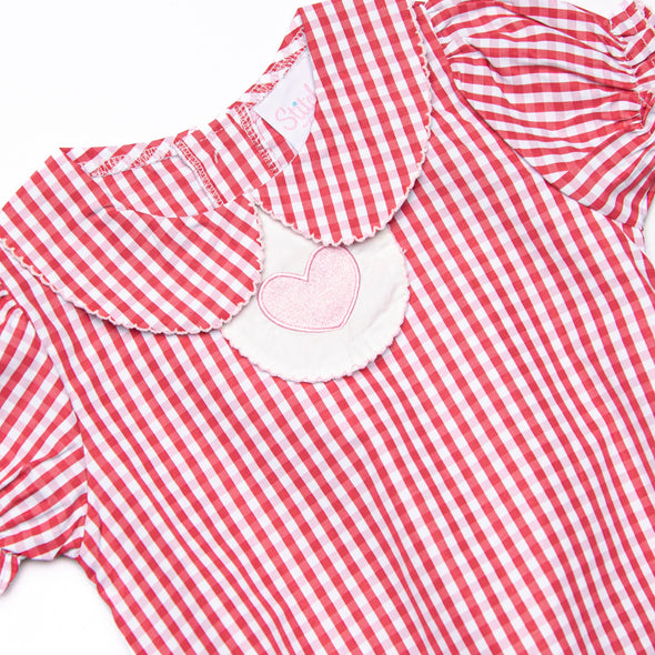 Forget Me Not Embroidered Bubble, Red