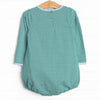 Noah Long Sleeve Pocket Bubble, Forest Green Stripe