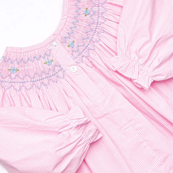 Powdered Petals Smocked Legging Set, Pink