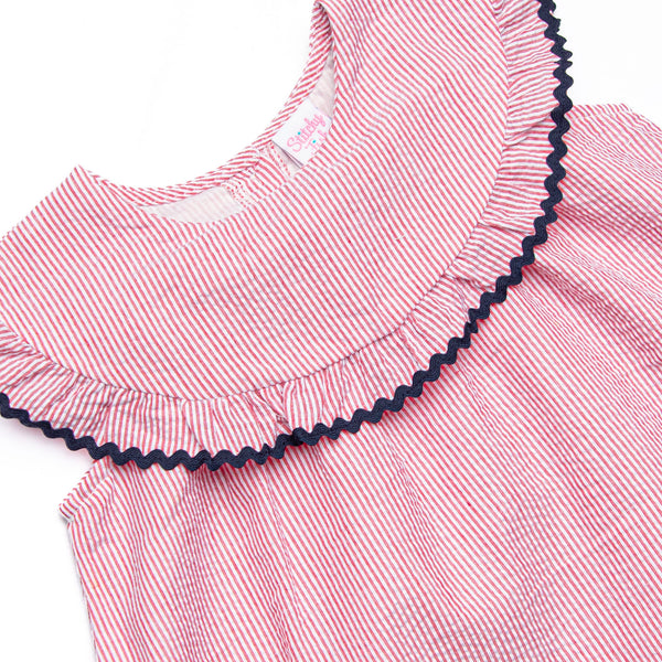 Proudly Patriotic Bib Dress, Red
