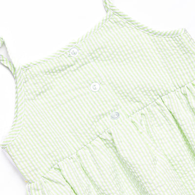 Seersucker Slices Smocked Bubble, Green