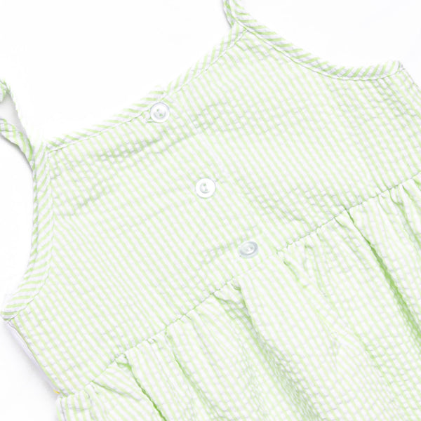 Seersucker Slices Smocked Bubble, Green