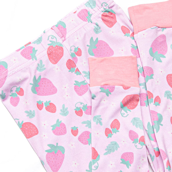 Strawberry Slumber Bamboo Pajama Set, Pink