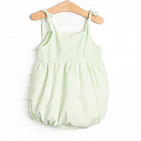 Seersucker Slices Smocked Bubble, Green