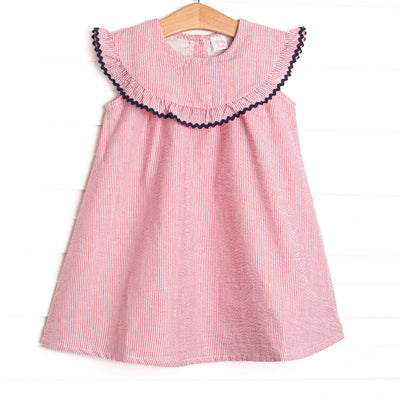 Proudly Patriotic Bib Dress, Red