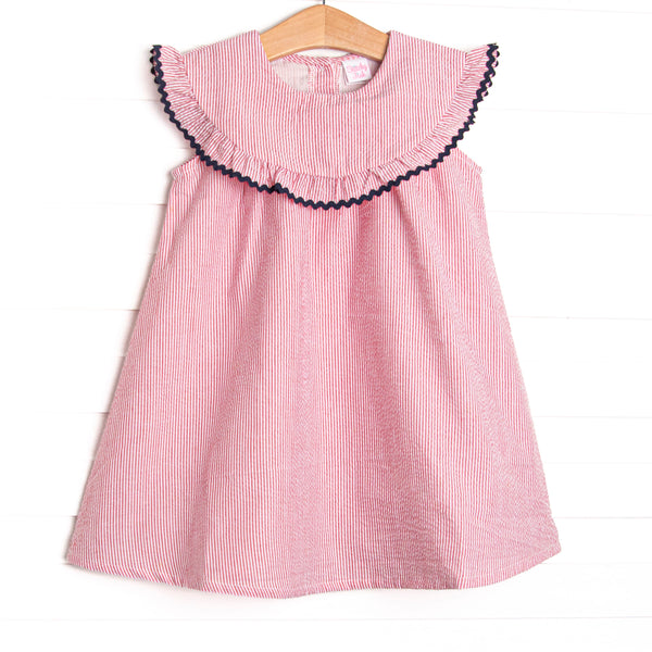 Proudly Patriotic Bib Dress, Red