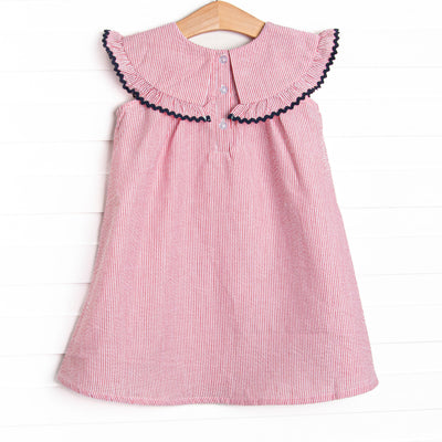 Proudly Patriotic Bib Dress, Red