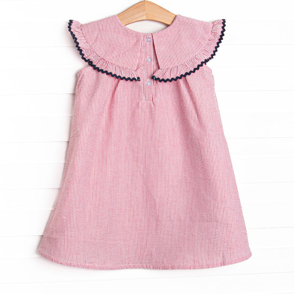 Proudly Patriotic Bib Dress, Red