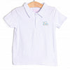 Off to the Country Club Embroidered Top, White