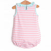 Hooray Fore Summer Applique Bubble, Pink Stripe