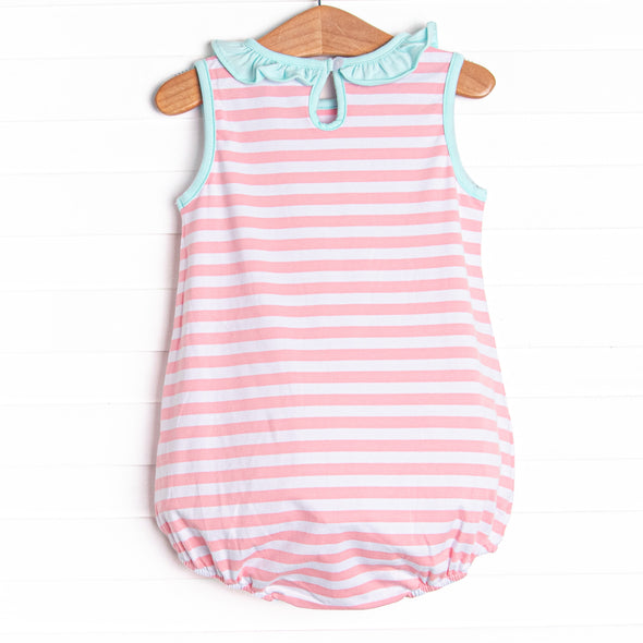 Hooray Fore Summer Applique Bubble, Pink Stripe